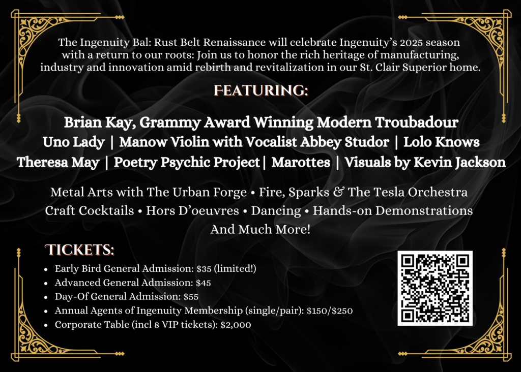 2025 Bal Invitation Back showing featured artists.
