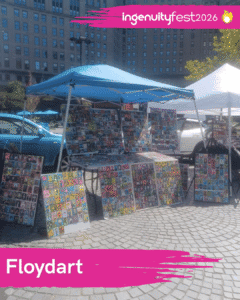 Floydart - IngenuityFest Vendor - Booth with many magnets displayed
