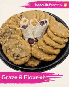 Graze & Flourish - IngenuityFest Vendor - plate of cookies and kolaczki.