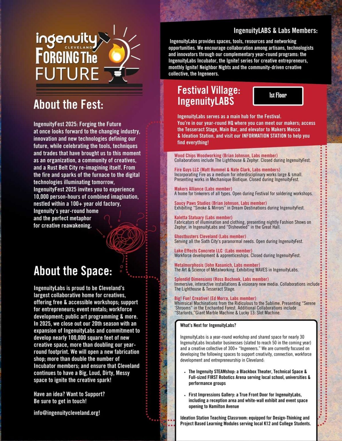 IngenuityFest 2025 Program Guide Page 2.