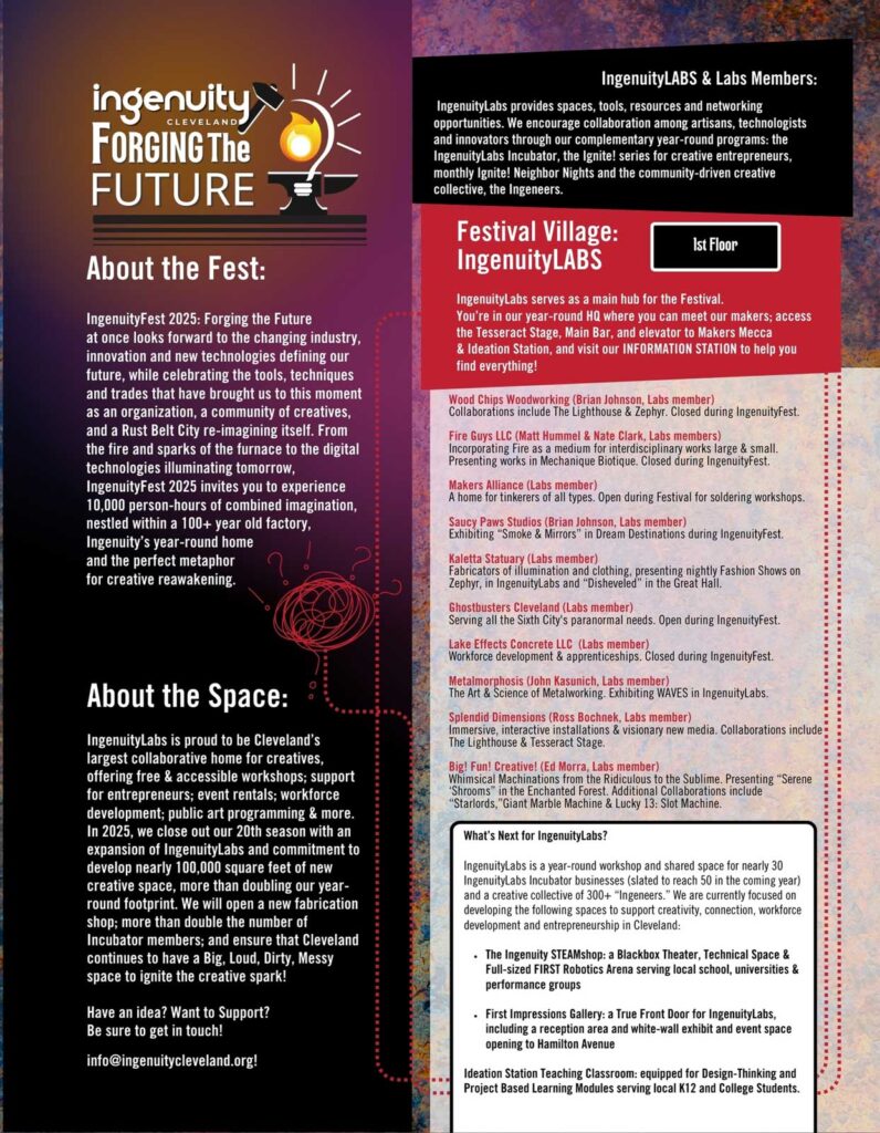 IngenuityFest 2025 Program Guide Page 2.