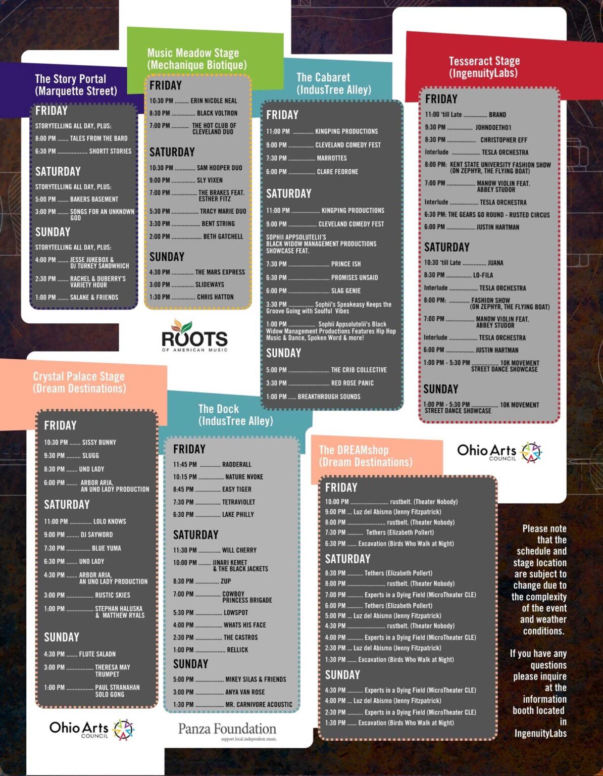 IngenuityFest 2025 Program Guide Page 4 Schedule.