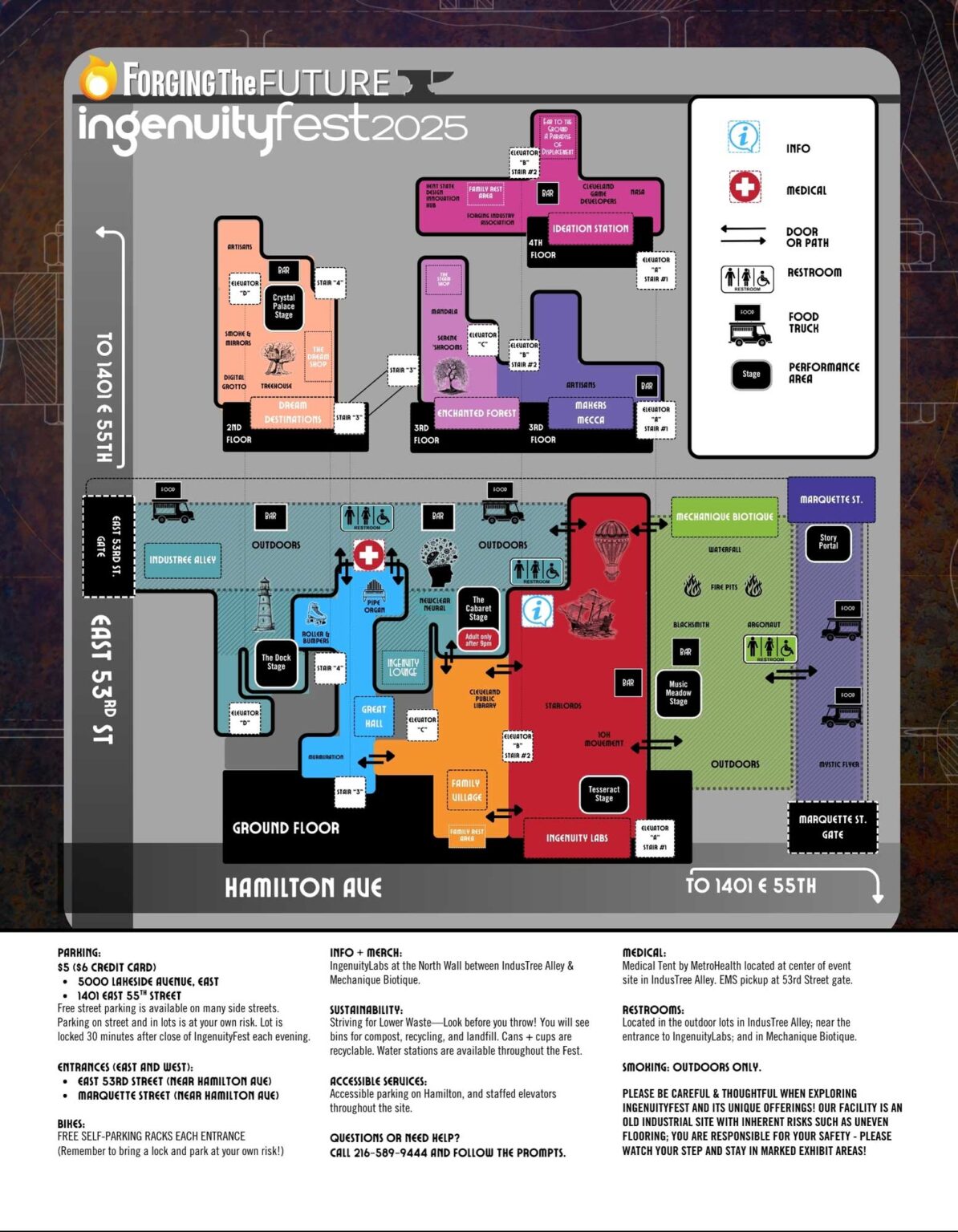 IngenuityFest 2025 Program Guide Page 5 Map.